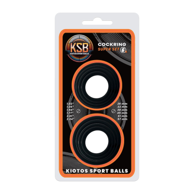 Kiotos Sport Balls Silicone Cockring Set 6 Sizes Kiotos Sport Balls Silicone Cockring Set 6 Sizes