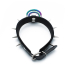 Kiotos Leather Black Leather Spiked Collar Double Rainbow O-Ring