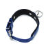 Kiotos Leather Black & Blue Leather Collar big O-Ring