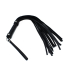 Kiotos Leather Black Leather Flogger with Braided Handle