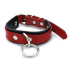 Kiotos Leather Black & Red Leather Collar big O-Ring Kiotos Leather Black & Red Leather Collar big O-Ring