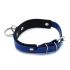Kiotos Leather Black & Blue Leather Collar big O-Ring