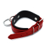 Kiotos Leather Black & Red Leather Collar big O-Ring Kiotos Leather Black & Red Leather Collar big O-Ring
