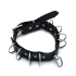 Kiotos Leather Black Leather Collar Multi-D-Rings
