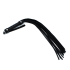 Kiotos Leather Black Leather Flogger with Braided Handle