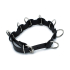 Kiotos Leather Black Leather Collar with 7 Statement Rings