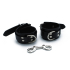 Kiotos Leather Black Leather Chain-Linked Cuffs