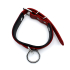 Kiotos Leather Black & Red Leather Collar big O-Ring Kiotos Leather Black & Red Leather Collar big O-Ring