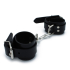 Kiotos Leather Black Leather Chain-Linked Cuffs