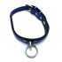 Kiotos Leather Black & Blue Leather Collar big O-Ring