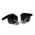 Kiotos Leather Black Leather Chain-Linked Cuffs
