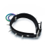 Kiotos Leather Black Leather Spiked Collar Double Rainbow O-Ring