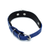 Kiotos Leather Black & Blue Leather Collar big O-Ring