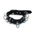 Kiotos Leather Black Leather Collar Multi-D-Rings