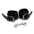 Kiotos Leather Black Leather Chain-Linked Cuffs