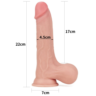 Realistyczne Dildo silikonowe z przyssawką 22 cm Lovetoy