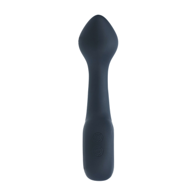Vibrating Bulb Silicone Prostate Massager with Loop - Black