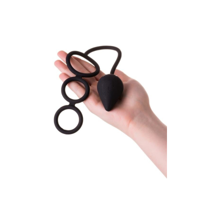 EROTIST Butt plug with an erection ring (M)