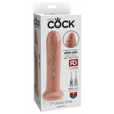 Dildo z ruchomym napletkiem - jak żywe 17,5cm