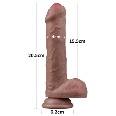 Dildo realistyczne z przyssawką i jędrnymi jądrami 20,5cm Lovetoy