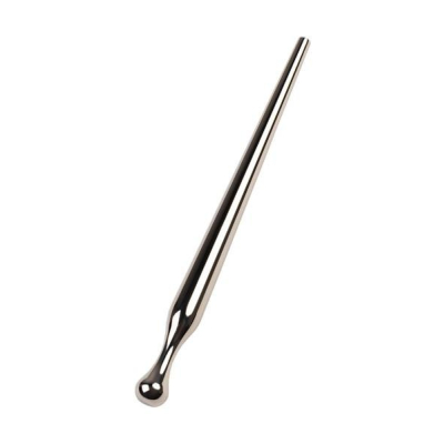 Silver urethral plug TOYFA Metal, length 8,5 cm, diameter 0,3-0,8 cm, weight 30 gr