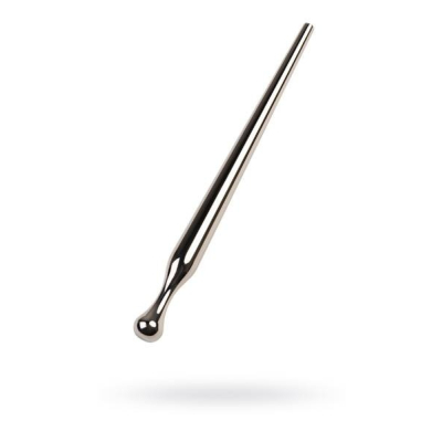 Silver urethral plug TOYFA Metal, length 8,5 cm, diameter 0,3-0,8 cm, weight 30 gr