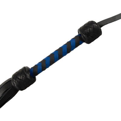 Leather flogger black/royal