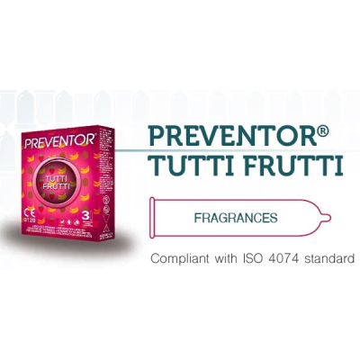 Pakiet prezerwatyw TUTTI FRUTTI Preventor 48 x 3 szt