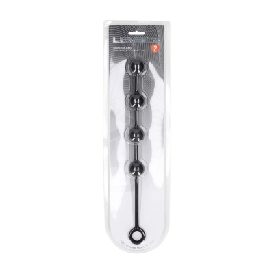 Round Silicone Anal Balls - M - 30mm - Black
