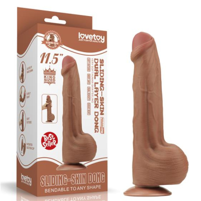 11.5\'\' King Sized Sliding Skin Dual Layer Dong