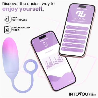 Vibrating Egg Double Layer Silicone with APP Pink/Blue
