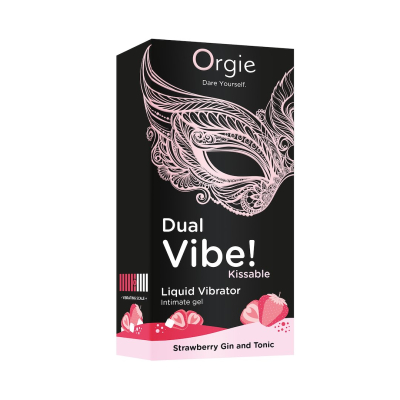 Orgie Dual Vibe! Strawberry Gin And Tonic Kissable Arousal Intimate Gel