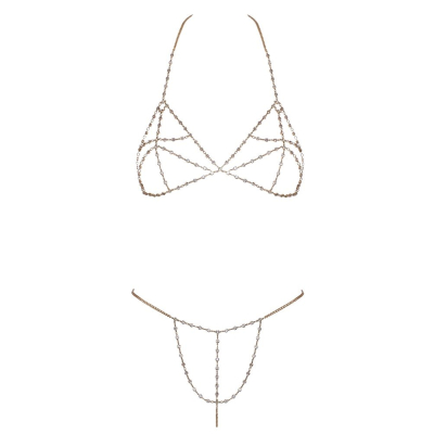 Bra Set Chain Gold