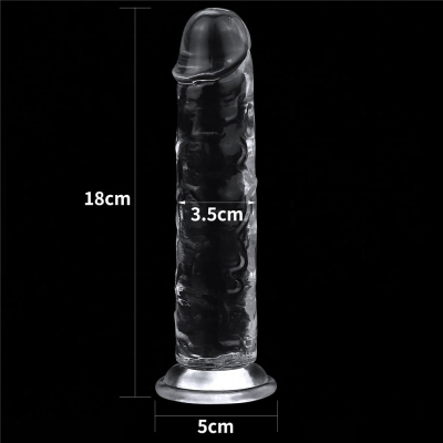 Elastyczne przeźroczyste dildo 18 cm Lovetoy