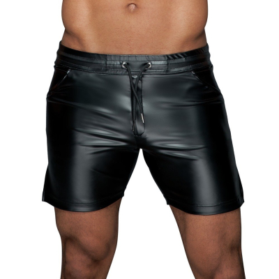 Powerwetlook shorts in comfortable length L Noir Handmade