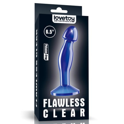 Flawless Clear Prostate Plug 6.5\'\' Blue