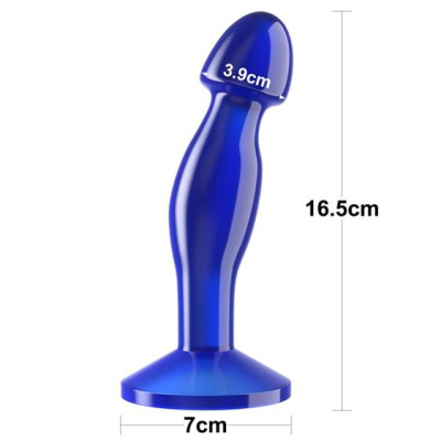 Flawless Clear Prostate Plug 6.5\'\' Blue