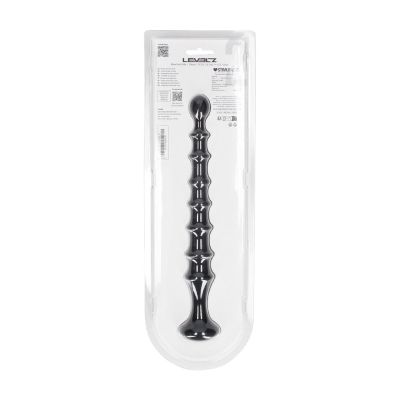 Ribbed Silicone Flared Anal Probe - Black