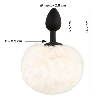 Fluffy Tail White S