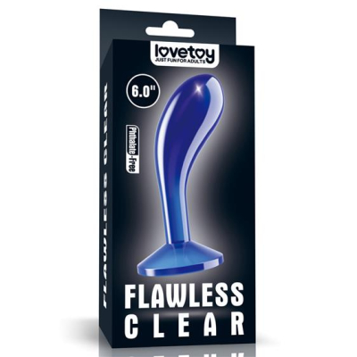 Flawless Clear Prostate Plug 6.0\'\' Blue