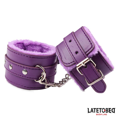 Furry Ankle Cuff Purple