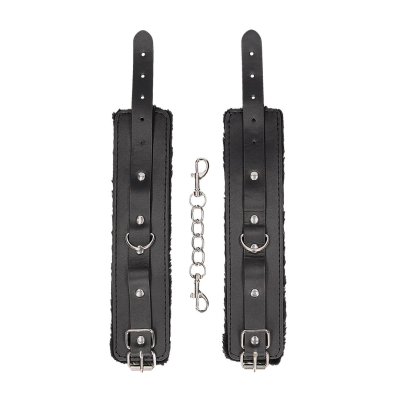 Plush Bonded Leather Hand Cuffs