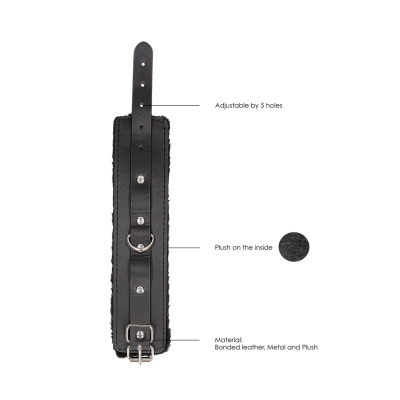 Plush Bonded Leather Hand Cuffs