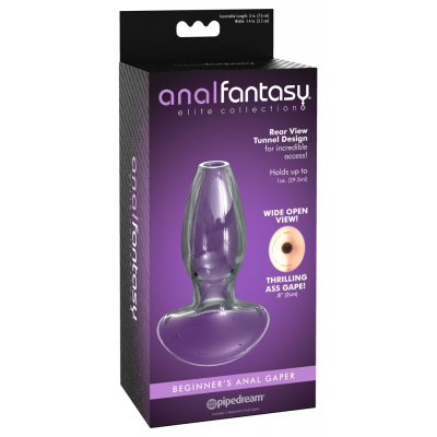 Anal Fantasy Korek analny szklany pusty w środku 9,6cm