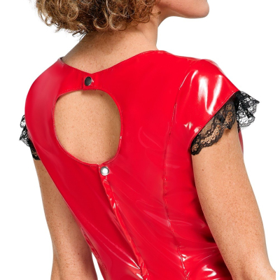 Vinyl Dress red S