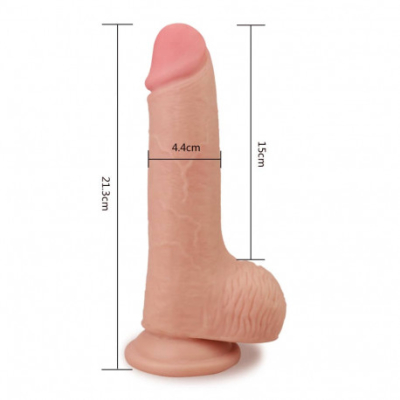 Realistyczne dildo dwie warstwy materiału 21,3cm