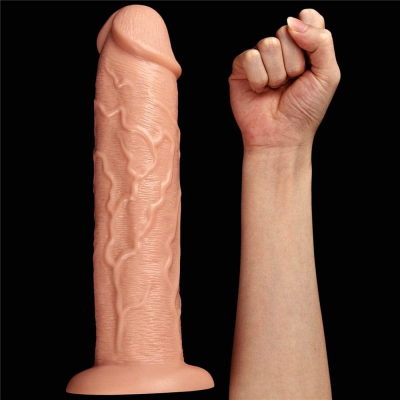 Potężne dildo z wibracjami i przyssawką 28 cm Lovetoy