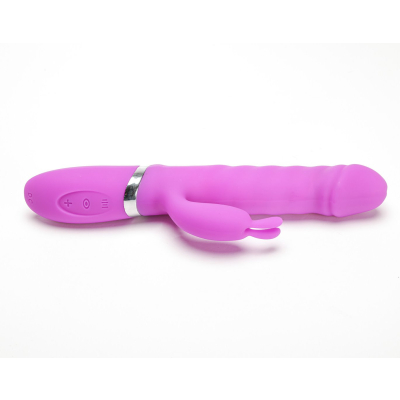 Wibrator Silikonowy Typ Króliczek Ładowany Usb Fioletowy
