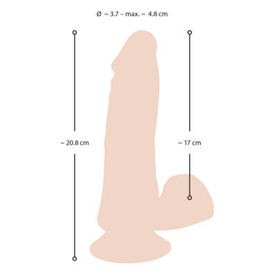 Dildo z przyssawką z pilotem 20,8cm Nature Skin