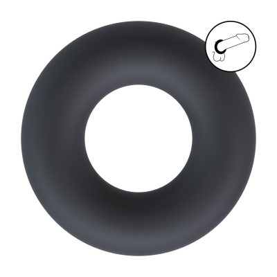 Solid Silicone Cockring - XS - Black